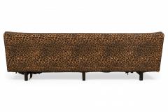 Edward Wormley Edward J Wormley for Dunbar Vinyl Leopard Print Upholstered Three Seat Sofa - 2794045