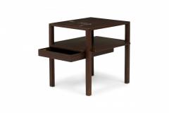 Edward Wormley Edward Wormley American Dark Finished Wooden Two Tier End Side Table - 2790025