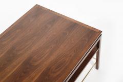 Edward Wormley Edward Wormley Brass Stretcher Walnut Coffee Table C 1950s - 3741675