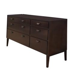 Edward Wormley Edward Wormley Chest of Drawers with Hand Carved Pulls 1955 Signed  - 2182372