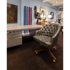 Edward Wormley Edward Wormley Chic Tufted Desk Chair in Leather 1954 - 2998804