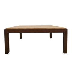 Edward Wormley Edward Wormley Coffee Table with Italian Travertine Top 1952 Signed  - 3023318