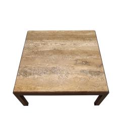 Edward Wormley Edward Wormley Coffee Table with Italian Travertine Top 1952 Signed  - 3023321