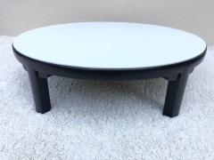 Edward Wormley Edward Wormley Dunbar off White Leather Top Dark Walnut Cocktail Table - 1529001