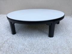 Edward Wormley Edward Wormley Dunbar off White Leather Top Dark Walnut Cocktail Table - 1529055