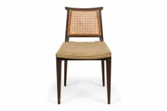 Edward Wormley Edward Wormley For Dunbar Wooden Caned Back And Upholstered Seat Side Chair - 3170538