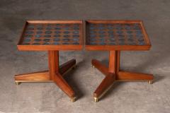 Edward Wormley Edward Wormley Janus Occasional Tables with Natzler Tiles for Dunbar - 3866482