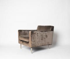 Edward Wormley Edward Wormley Lounge Chair for Dunbar Model 4872A Solid Brass Legs - 4390435