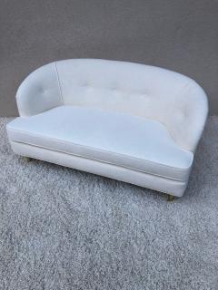 Edward Wormley Edward Wormley Loveseat Short Sofa Terry Chenille Fabric - 1528967