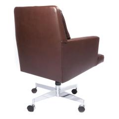 Edward Wormley Edward Wormley Office Chair in Leather with Chrome Base 1960s - 1991147