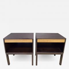 Edward Wormley Edward Wormley Pair of Bedside Tables in Mahogany 1940s Signed  - 1806905