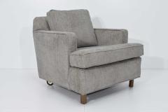 Edward Wormley Edward Wormley for Dunbar 1965 Lounge Chair and Ottoman in Gray Tweed - 1370091