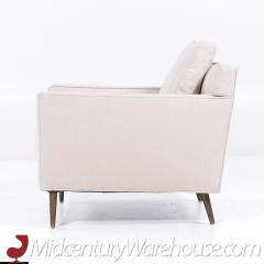 Edward Wormley Edward Wormley for Dunbar 4872A Mid Century Brass Leg Lounge Chairs Pair - 3684359