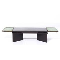 Edward Wormley Edward Wormley for Dunbar 5427 Mahogany Brass Murano Glass Tile Coffee Table - 4215218