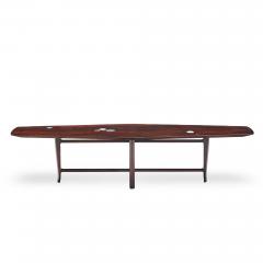Edward Wormley Edward Wormley for Dunbar 5632 Walnut Mahogany with Natzler Tiles Coffee Table - 4544962
