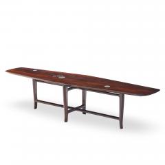 Edward Wormley Edward Wormley for Dunbar 5632 Walnut Mahogany with Natzler Tiles Coffee Table - 4544966