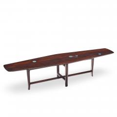 Edward Wormley Edward Wormley for Dunbar 5632 Walnut Mahogany with Natzler Tiles Coffee Table - 4544968