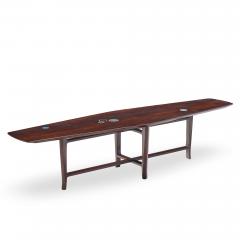 Edward Wormley Edward Wormley for Dunbar 5632 Walnut Mahogany with Natzler Tiles Coffee Table - 4545029