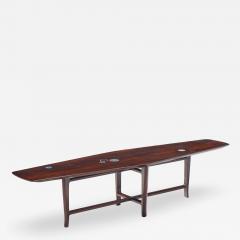 Edward Wormley Edward Wormley for Dunbar 5632 Walnut Mahogany with Natzler Tiles Coffee Table - 4545030