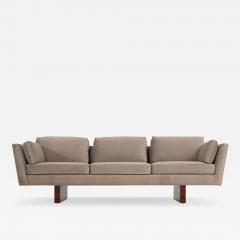Edward Wormley Edward Wormley for Dunbar Angle Arm Sofa in Gray Mohair 1955 - 4241888