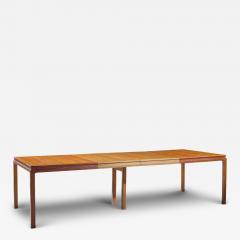 Edward Wormley Edward Wormley for Dunbar Bleached Mahogany Expanding Dining Table with 2 Leaves - 4497972