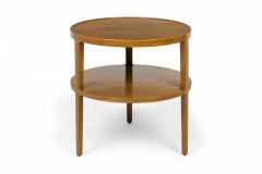 Edward Wormley Edward Wormley for Dunbar Circular Wooden Stretcher Shelf End Side Table - 2787462