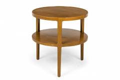 Edward Wormley Edward Wormley for Dunbar Circular Wooden Stretcher Shelf End Side Table - 2787463
