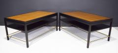 Edward Wormley Edward Wormley for Dunbar Cocktail Table with Brass Stretcher 1950s - 3027706