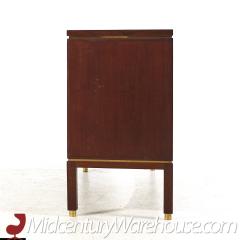 Edward Wormley Edward Wormley for Dunbar Curved Front Burlwood Mahogany and Brass Credenza - 3684310