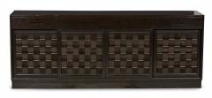 Edward Wormley Edward Wormley for Dunbar Furniture Woven Front Dark Brown Mahogany Credenza - 2794027