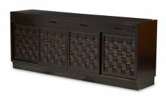 Edward Wormley Edward Wormley for Dunbar Furniture Woven Front Dark Brown Mahogany Credenza - 2794028