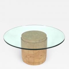 Edward Wormley Edward Wormley for Dunbar Glass and Olive Burl Wood Low Table - 2890781