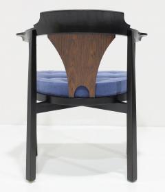 Edward Wormley Edward Wormley for Dunbar Horseshoe Dining Chairs Model 935 in Mohair - 3783582