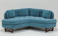 Edward Wormley Edward Wormley for Dunbar Janus Collection Angle Sofa in Blue Mohair - 3518158