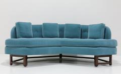 Edward Wormley Edward Wormley for Dunbar Janus Collection Angle Sofa in Blue Mohair - 3518159