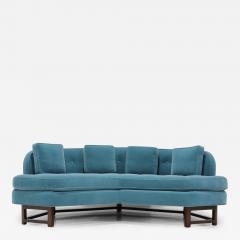 Edward Wormley Edward Wormley for Dunbar Janus Collection Angle Sofa in Blue Mohair - 3520603