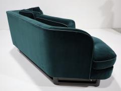 Edward Wormley Edward Wormley for Dunbar Janus Sofa in Raf Simons Velvet with Leather Trim - 4345425