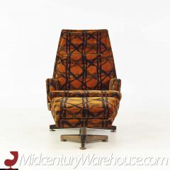 Edward Wormley Edward Wormley for Dunbar Lounge Chair and Ottoman with Jack Lenor Larsen Fabric - 3694560