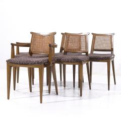 Edward Wormley Edward Wormley for Dunbar MCM Cane Bleached Mahogany Dining Chairs Set of 6 - 3911610