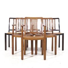 Edward Wormley Edward Wormley for Dunbar MCM Cane and Bleached Mahogany Dining Chair Set of 6 - 3902001