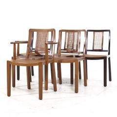 Edward Wormley Edward Wormley for Dunbar MCM Cane and Bleached Mahogany Dining Chair Set of 6 - 3902002