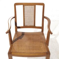 Edward Wormley Edward Wormley for Dunbar MCM Cane and Bleached Mahogany Dining Chair Set of 6 - 3902008