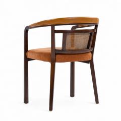 Edward Wormley Edward Wormley for Dunbar Mahogany and Cane Dining Chairs Set of 4 - 4346074