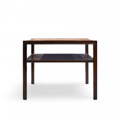 Edward Wormley Edward Wormley for Dunbar Mid Century 2 Tier Burlwood and Mahogany Coffee Table - 4568585