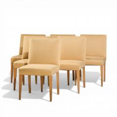Edward Wormley Edward Wormley for Dunbar Mid Century Bleached Mahogany Dining Chairs Set of 6 - 4552786