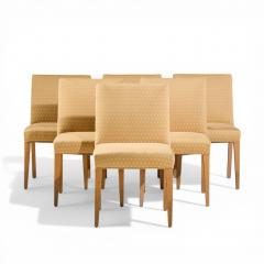 Edward Wormley Edward Wormley for Dunbar Mid Century Bleached Mahogany Dining Chairs Set of 6 - 4552788