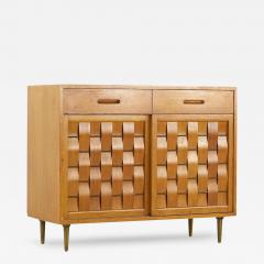 Edward Wormley Edward Wormley for Dunbar Mid Century Bleached Mahogany Sliding Door Credenza - 3734285