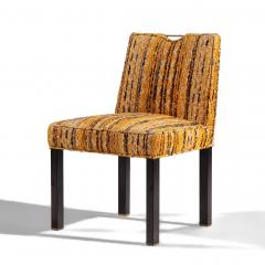 Edward Wormley Edward Wormley for Dunbar Mid Century Brass Handled Dining Chairs Pair - 4448994