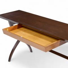 Edward Wormley Edward Wormley for Dunbar Mid Century Brass Walnut and Mahogany Console Table - 4346017