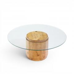 Edward Wormley Edward Wormley for Dunbar Mid Century Burlwood Pedestal Drum Coffee Table - 4650710